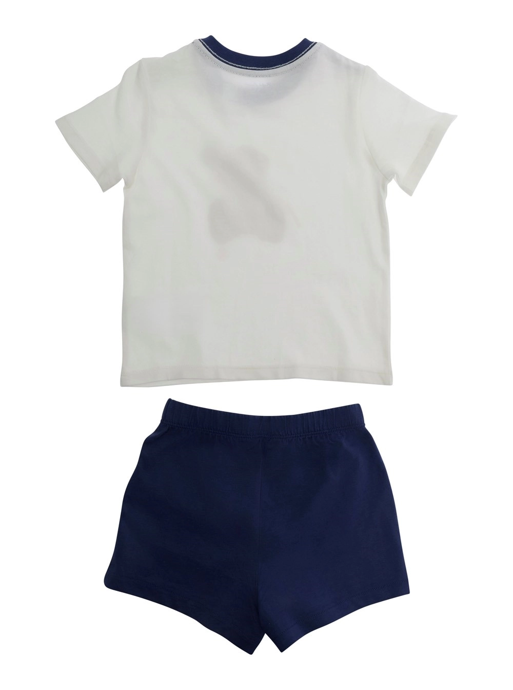 Polo ralph lauren kids KNIT-SHORT SET-OUTFIT SET Bianco Completo con T-Shirt e Pantaloni in Cotone Bambino, view 2