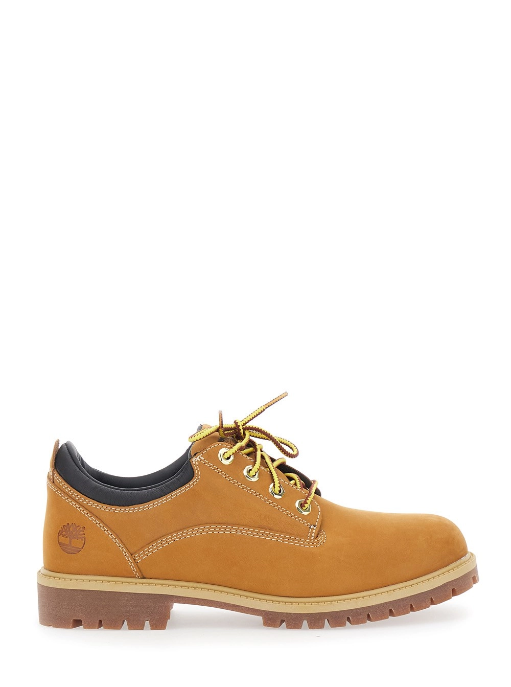 Timberland Stivaletti Stringati con Chiusura con Lacci Bicolore e Logo Impresso sul Lato in Pelle Beige Uomo