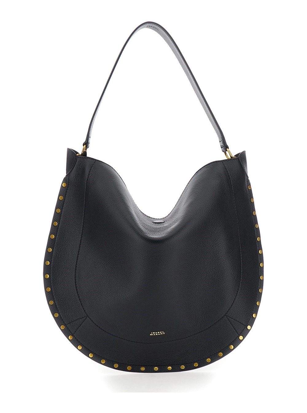 Isabel Marant Borsa a Spalla 'Oskan Hobo' con Profilo Borchiato in Pelle Nera Donna
