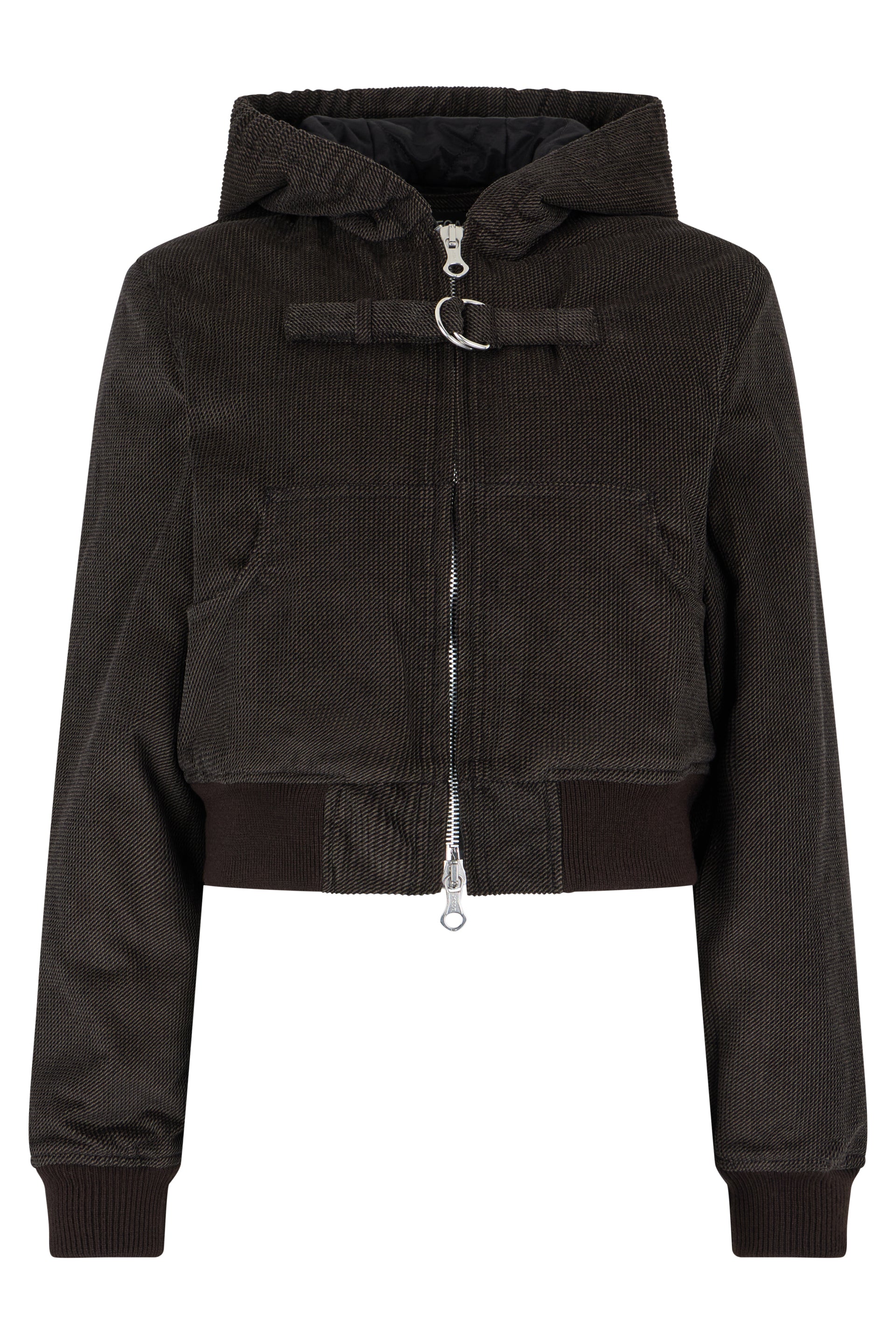 Our Legacy Giacca imbottita marrone scuro con zip