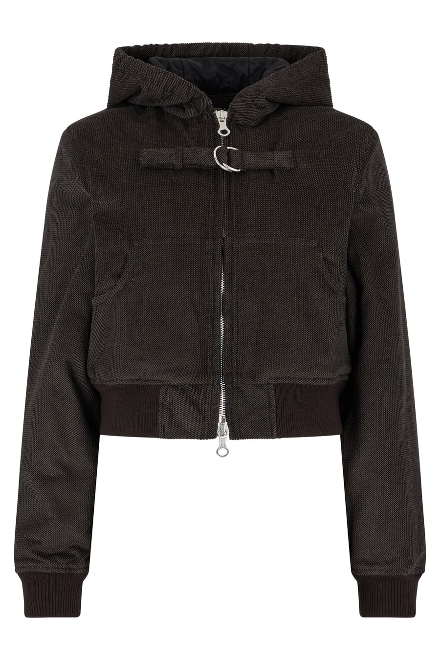 Our Legacy Giacca imbottita marrone scuro con zip
