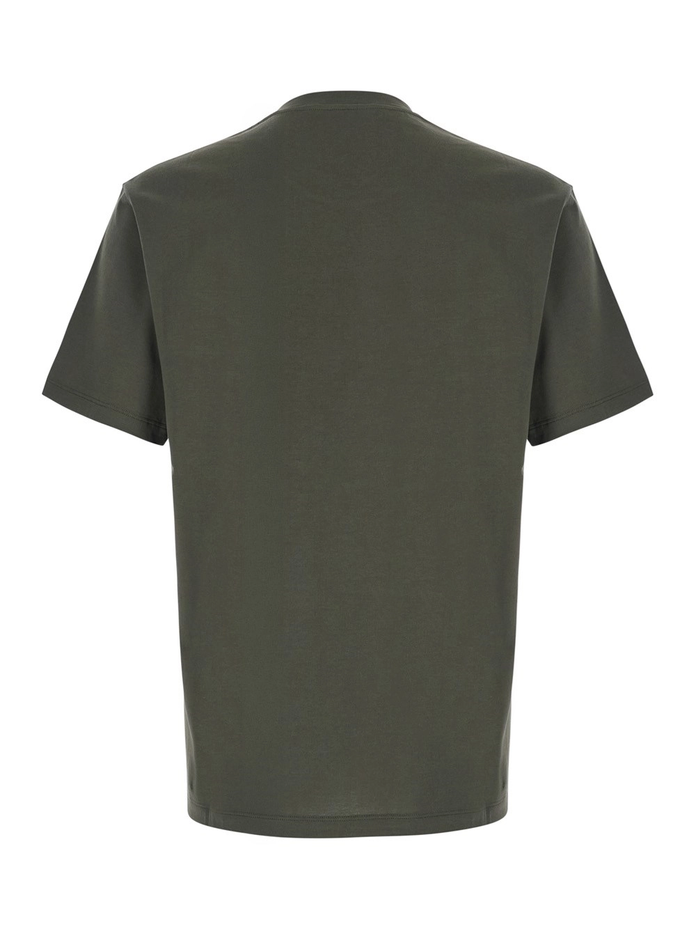 Fendi T-Shirt con Logo tono su tono sul lato in Cotone verde uomo, view 2