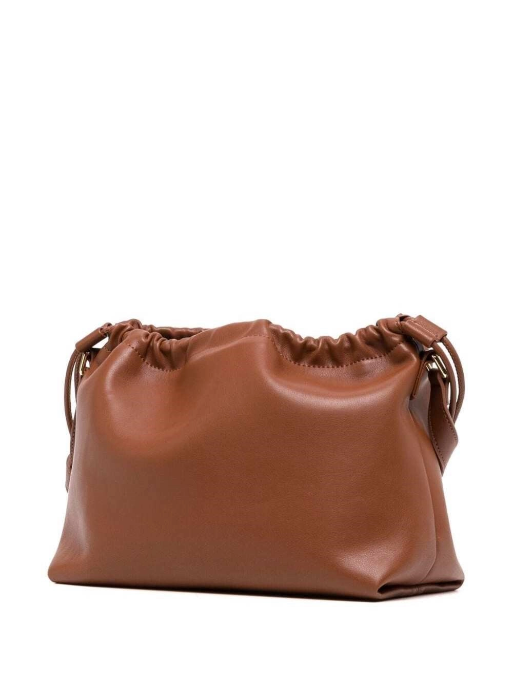 A.P.C. Borsa a Tracolla con Logo Lettering sul Fronte e Chiusura a Coulisse in Ecopelle Marrone Donna, view 2