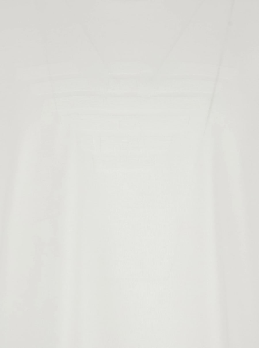 Emporio Armani T-Shirt Girocollo 'Emporio Armani' con Ricamo Logo sul Fronte in Cotone Bianco Uomo, view 3