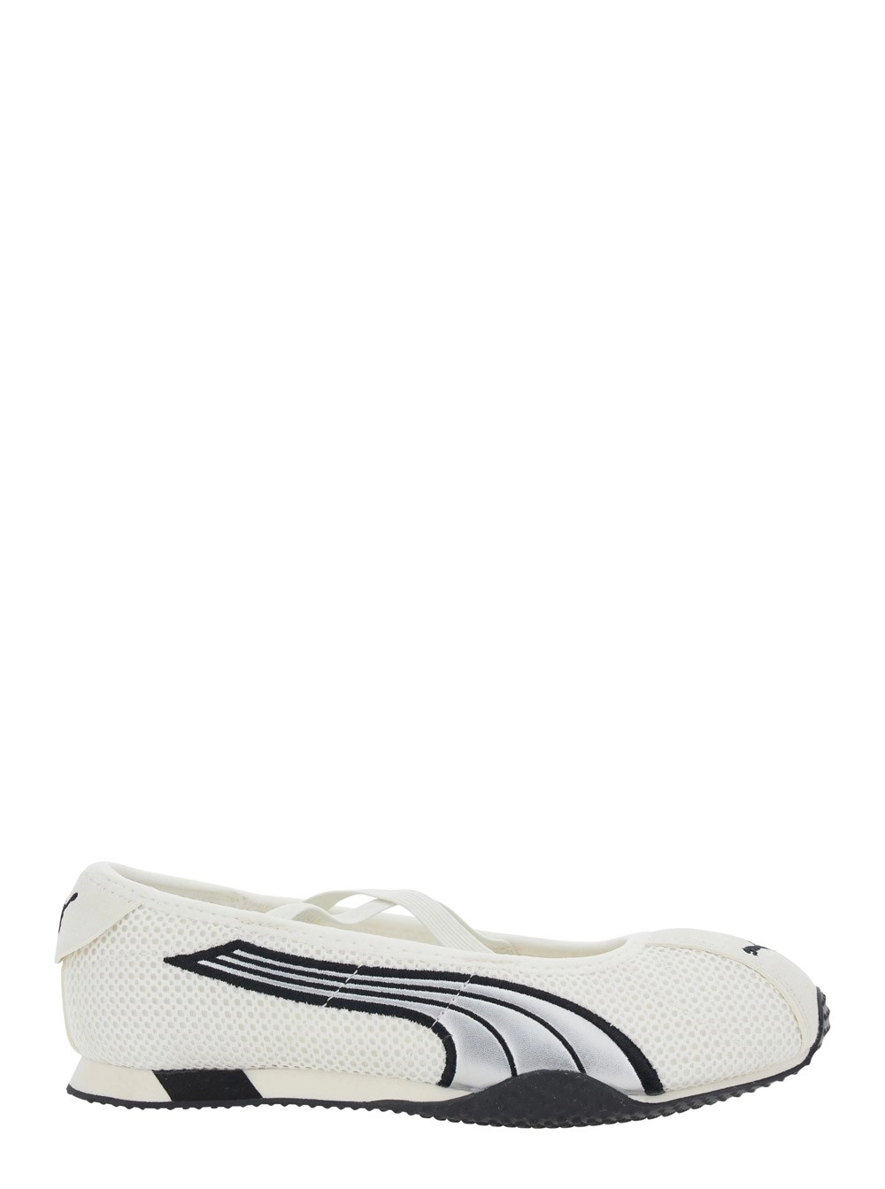 Puma Ballerine 'H Street' con Logo sul Fronte e sul Lato e Inserti in Rete in Tessuto Tecnico Bianche Donna