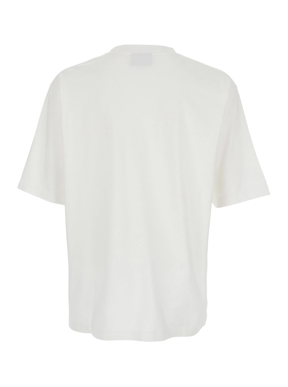 Dsquared2 T-shirt con Stampa Logo sul Fronte in Cotone Bianca Uomo, view 2