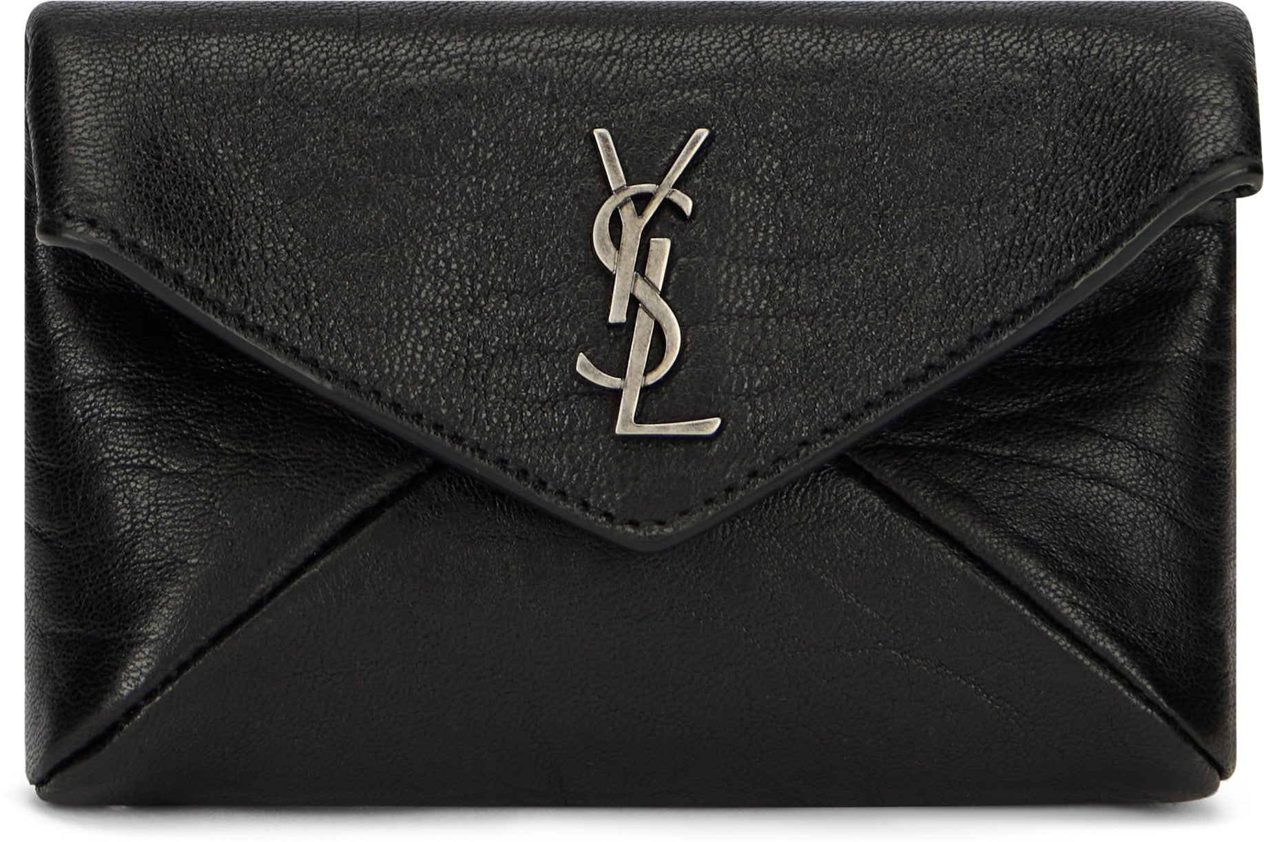 Saint Laurent Portacarte Envelope Con Decorazione Cassandre