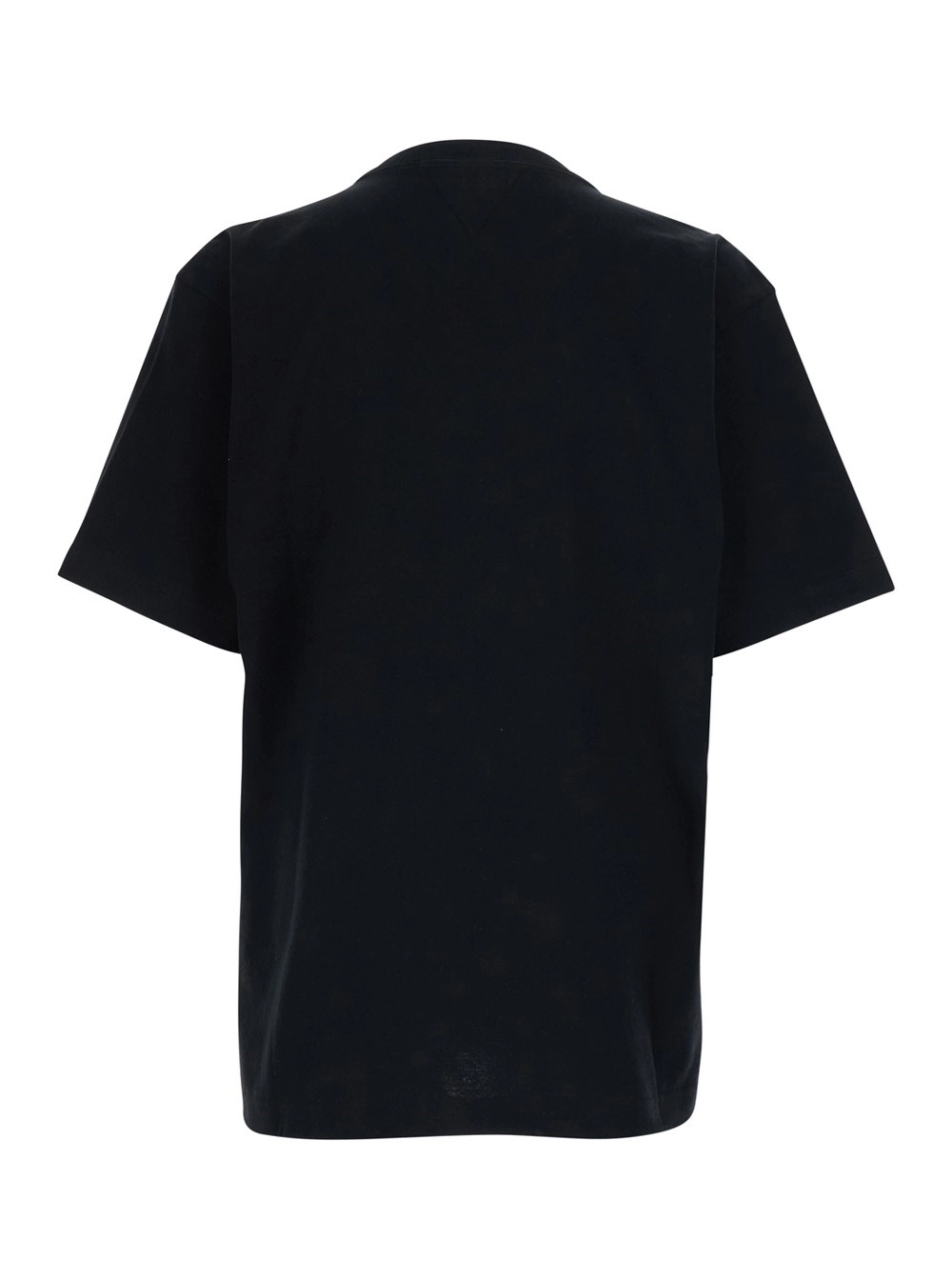 Bottega Veneta T-Shirt Girocollo con Ricamo sul Fronte in Cotone Nera Uomo, view 2