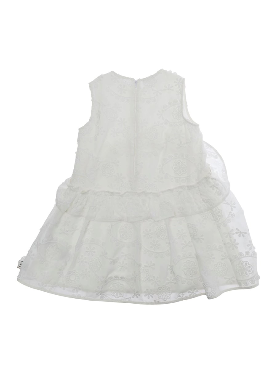 N°21 kids Abito 'N2109QN0475N21D153F0N100' Bianco con Dettagli Eleganti in Poliestere Bambina, view 2
