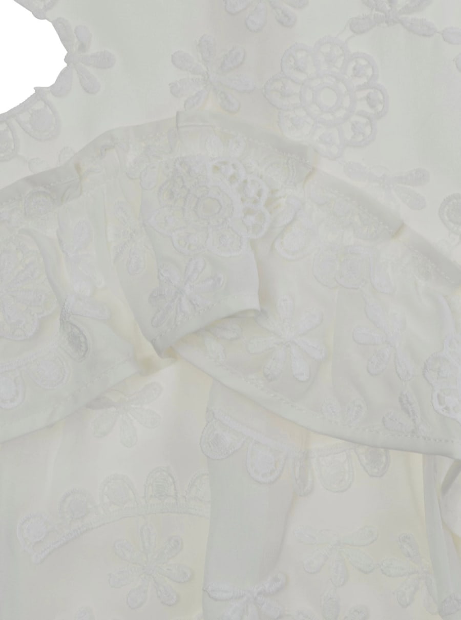 N°21 kids Abito 'N2109QN0475N21D153F0N100' Bianco con Dettagli Eleganti in Poliestere Bambina, view 3