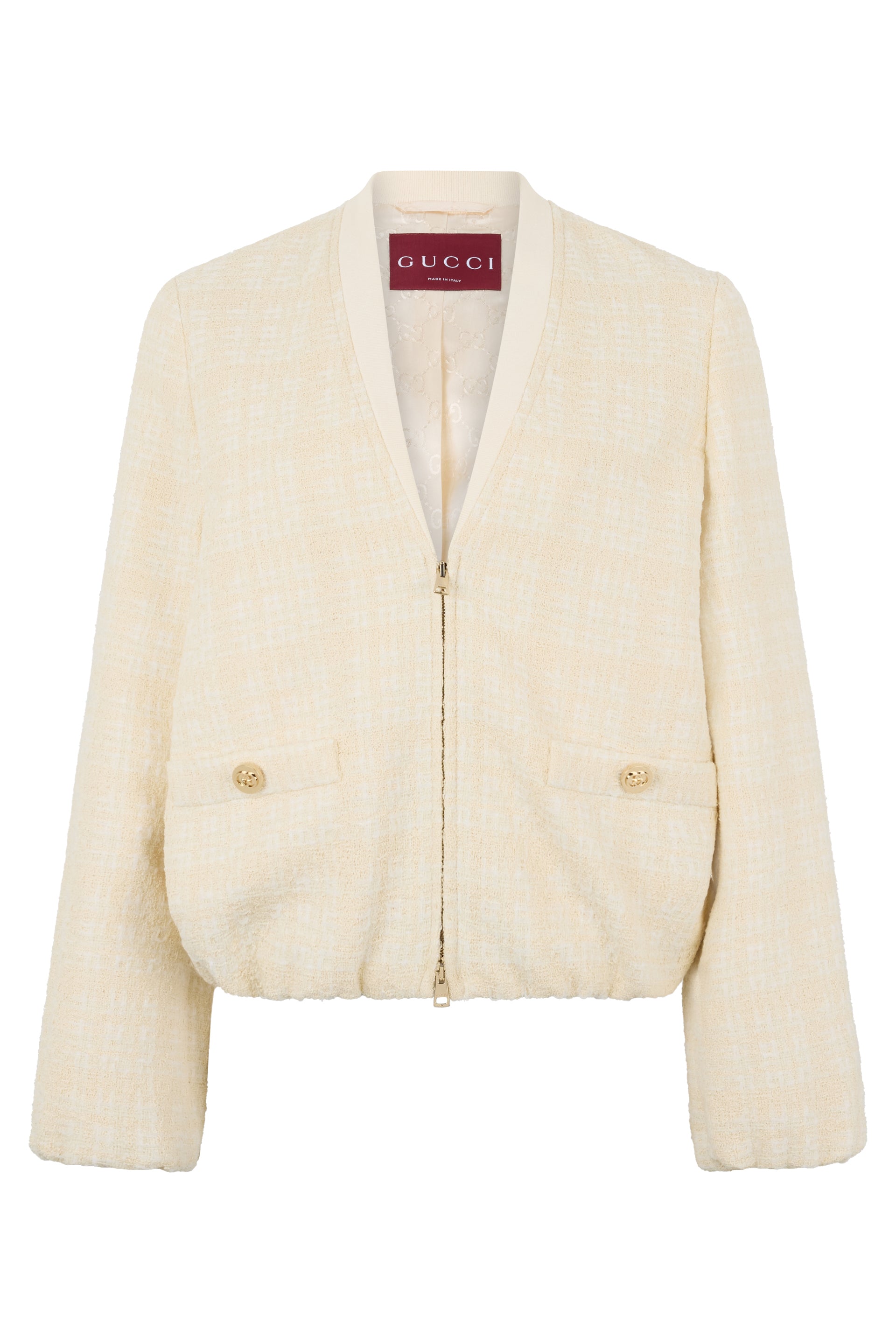 Gucci Giacca in Tweed di Cotone a Quadri