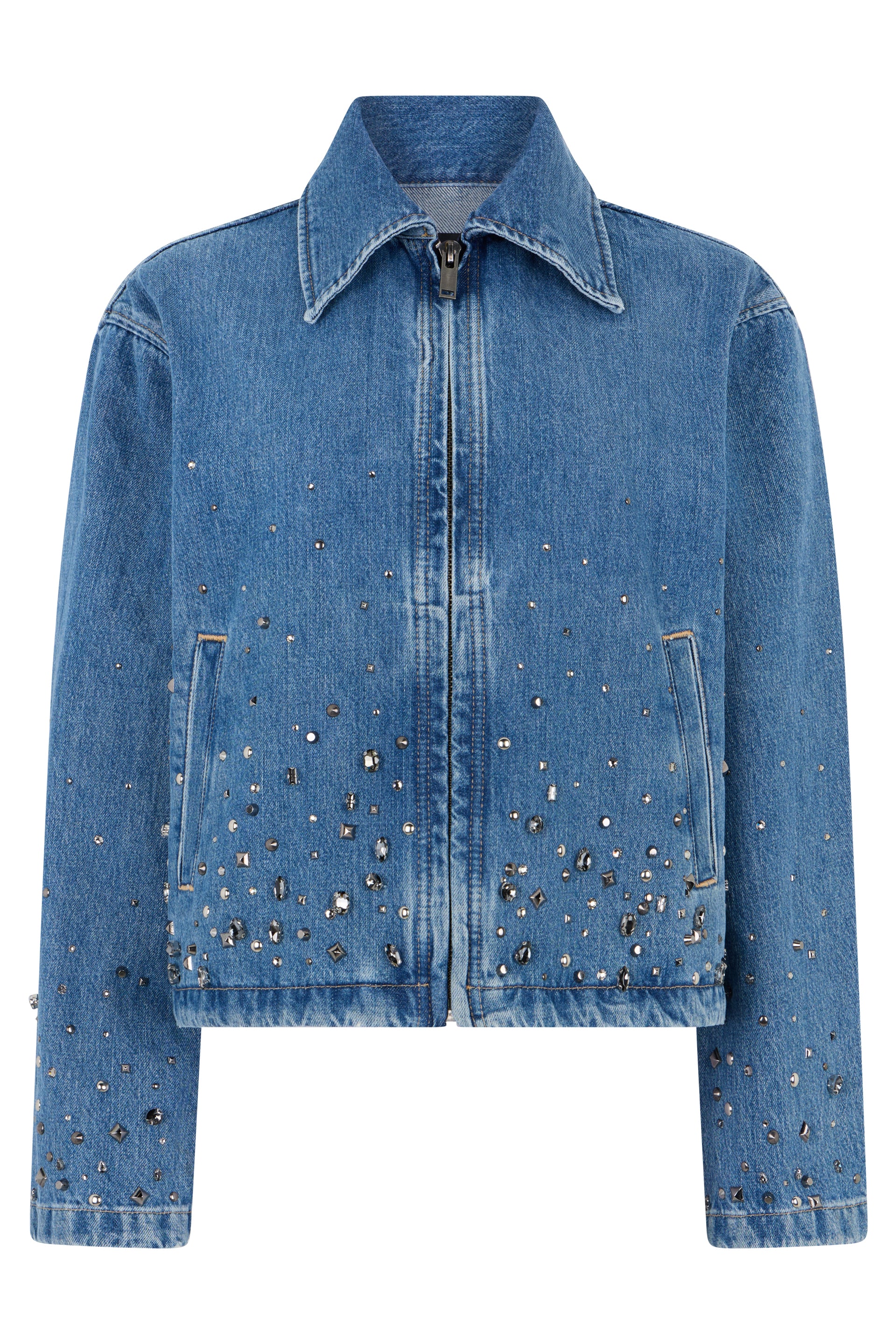 7 For All Mankind Giacca in Denim con decorazioni