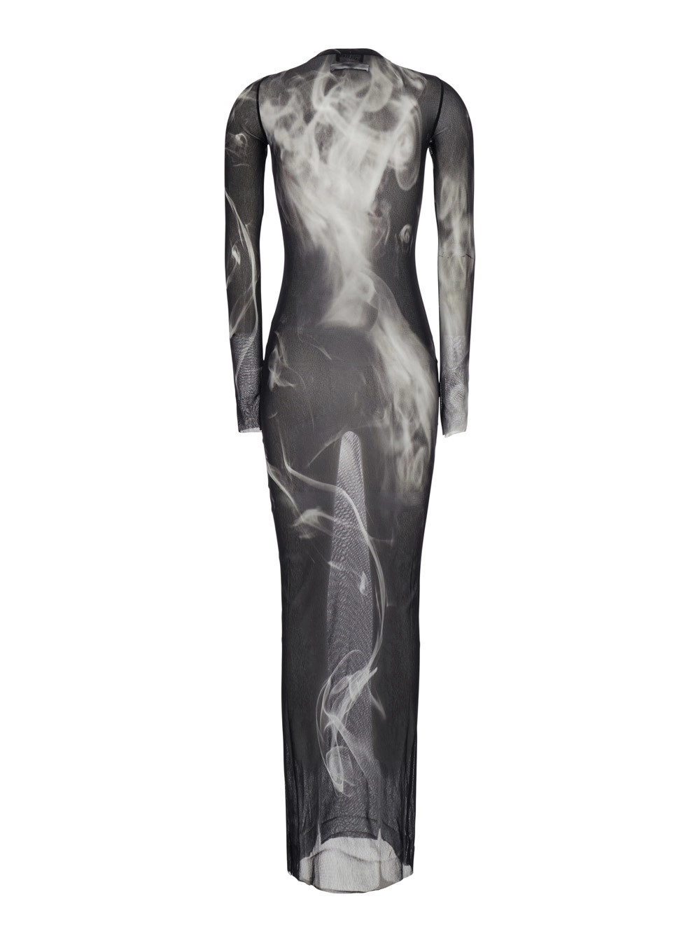 Jean paul gaultier Abito Lungo con Stampa 'Smoking Women' in Tessuto Tecnico Nero Donna, view 2