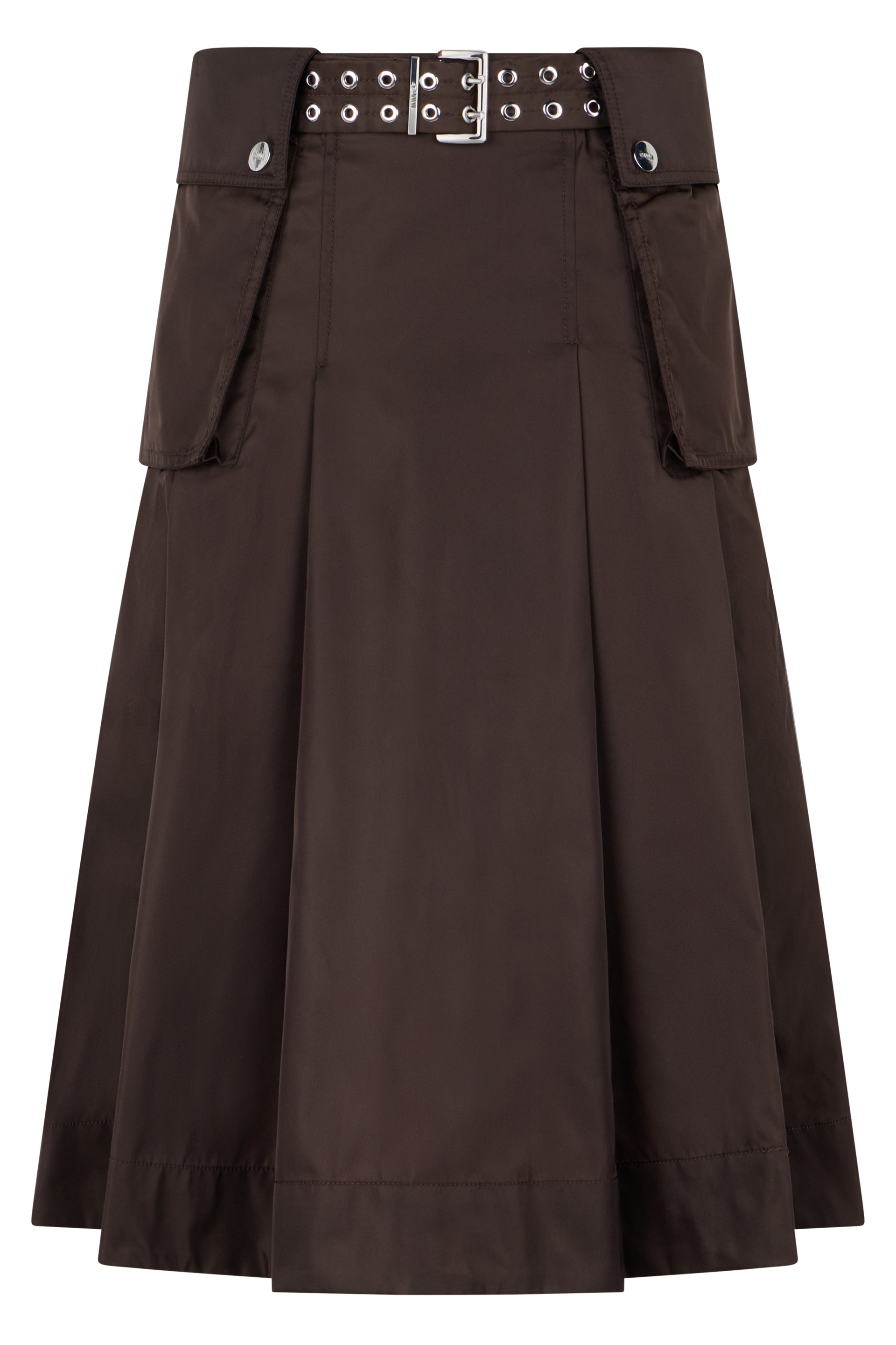 Ganni Gonna a Pieghe in Duchesse di Nylon