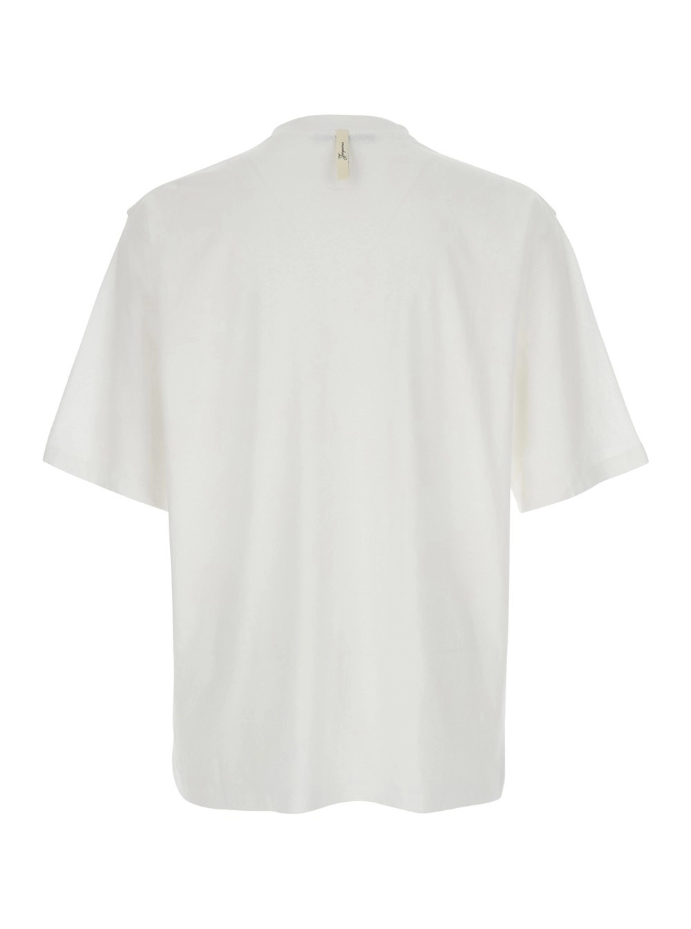 Jacquemus T-Shirt 'Le T-Shirt Jacquemus' Girocollo con Logo Lettering sul Fronte in Misto Cotone Bianca Uomo, view 2