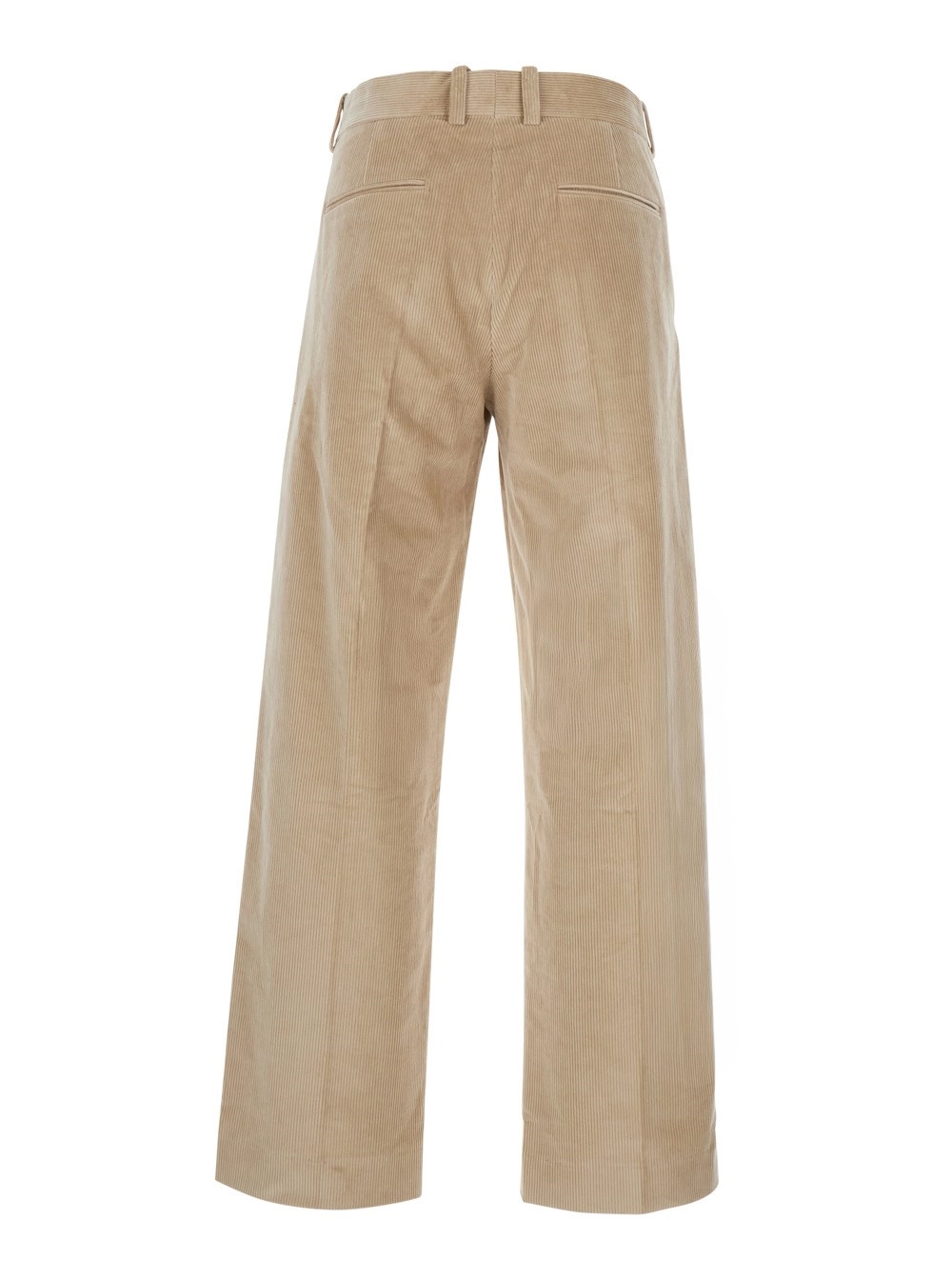 Drôle de monsieur Pantaloni con passanti per cintura in velluto a coste beige uomo, view 2