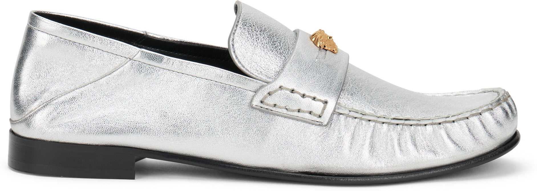 Versace Mocassini Medusa 95 in Pelle Metallizzata