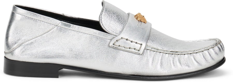 Versace Mocassini Medusa 95 in Pelle Metallizzata