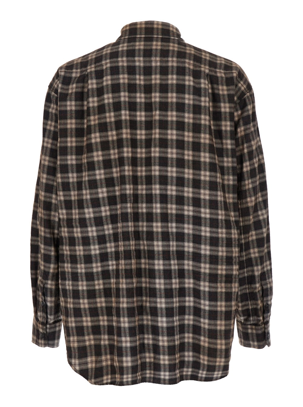 Dsquared2 Camicia 'D2 x Magliano' con Dettaglio Nodo sul Fronte e Motivo Check All-Over in Cotone Marrone Uomo, view 2