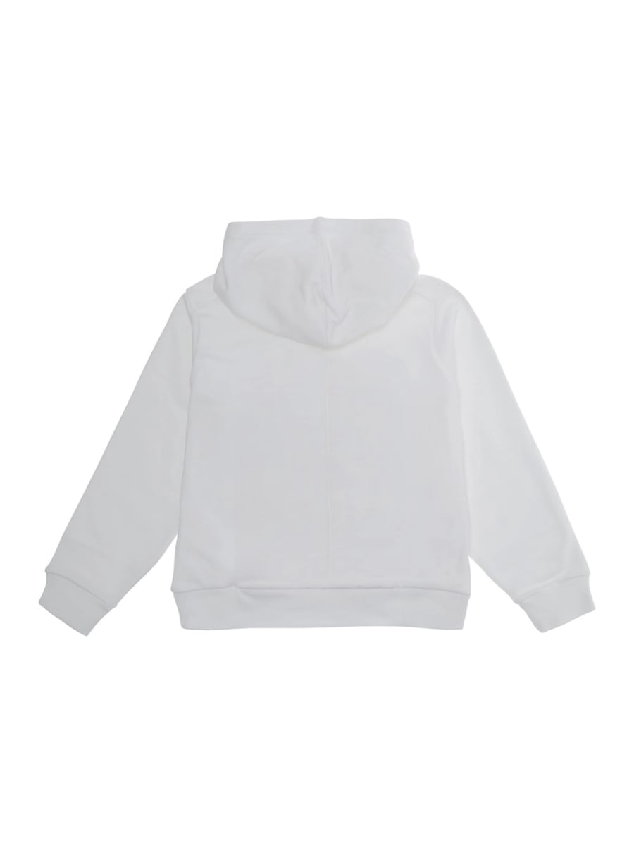 Marni kids Felpa con tasca a marsupio e logo lettering sul fronte in Cotone Bianca bambino, view 2