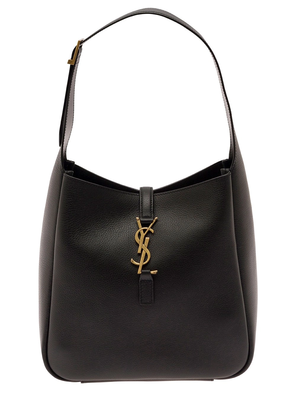 Saint Laurent Borsa a Spalla 'Le 5 à 7' con Cassandre in Pelle Martellata Bianca Donna