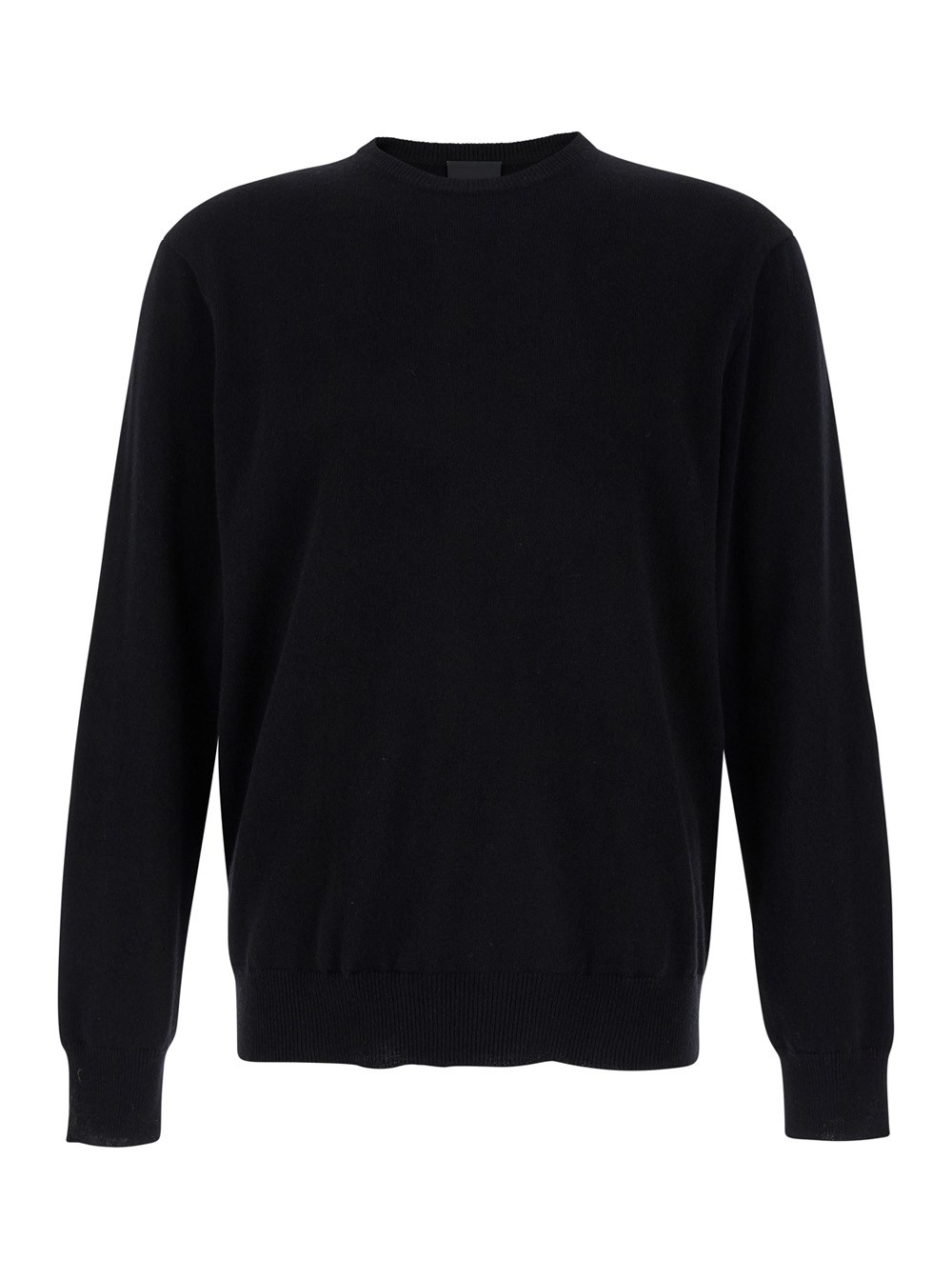 Leplain Maglioncino Girocollo a Maniche Lunghe in Cashmere Nero Uomo