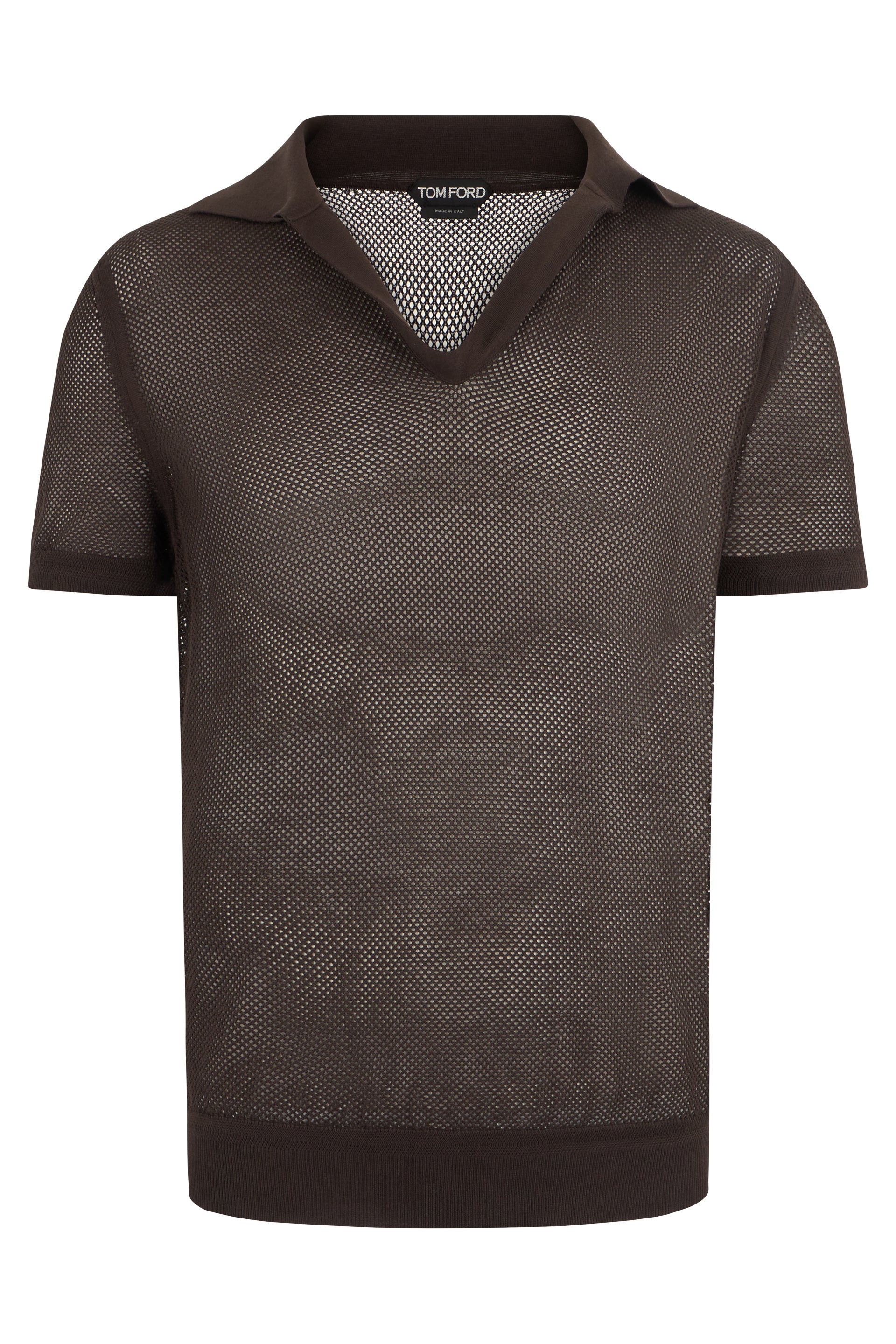 Tom Ford T-shirt in mesh di cotone e seta