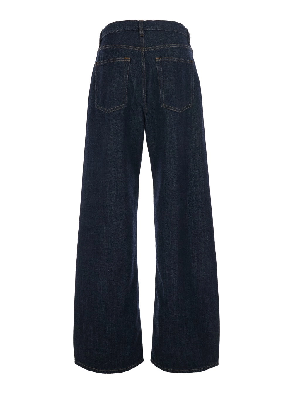Frame Jeans 'The Off-Duty Drawstring Bow' con Vita con Coulisse e Gamba Ampia in Denim Blu Donna, view 2