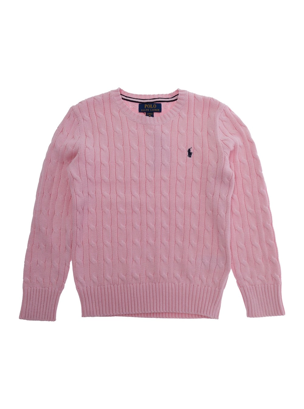 Polo ralph lauren kids Maglia 'LS CABLE CN-TOPS-SWEATER' Rosa con Collo Giro in Cotone Donna