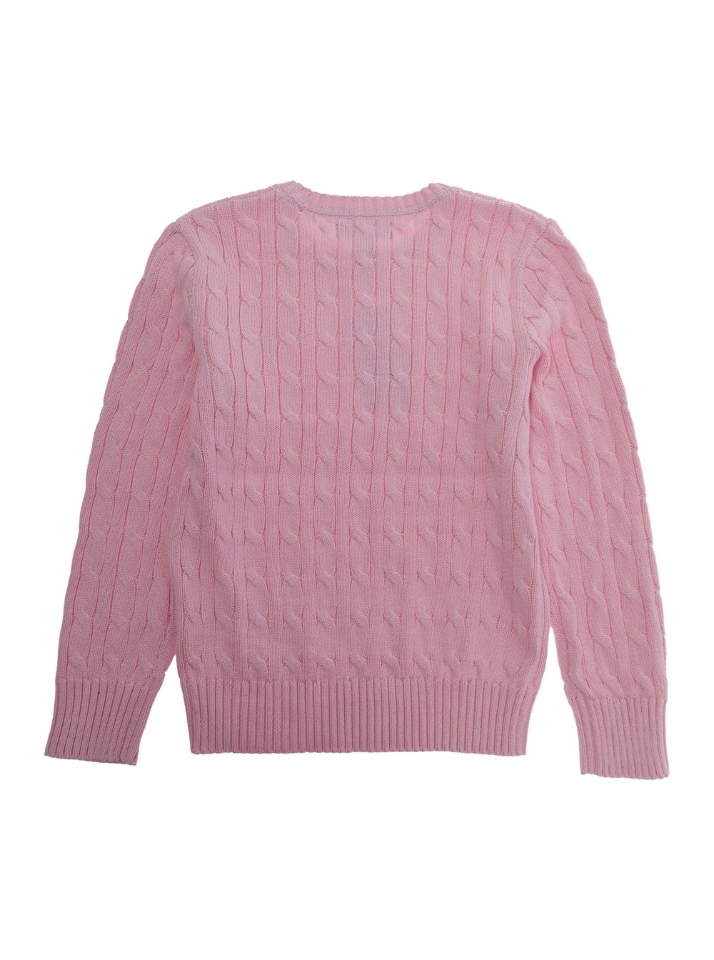 Polo ralph lauren kids Maglia 'LS CABLE CN-TOPS-SWEATER' Rosa con Collo Giro in Cotone Donna, view 2