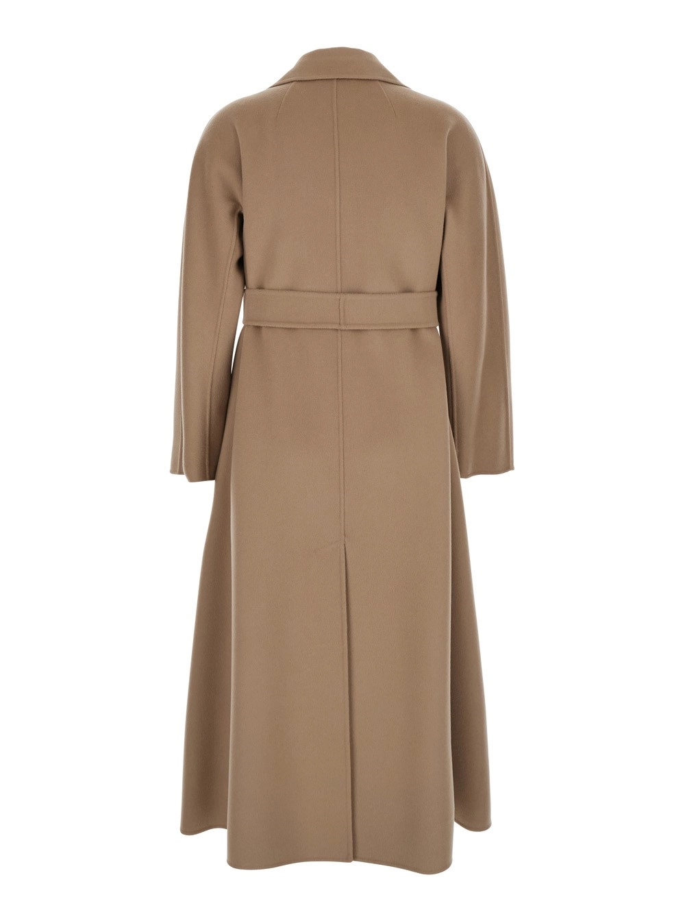 'S Max Mara Cappotto 'Enzo' con Revers Classici Ampi in Lana Vergine Beige Donna, view 2