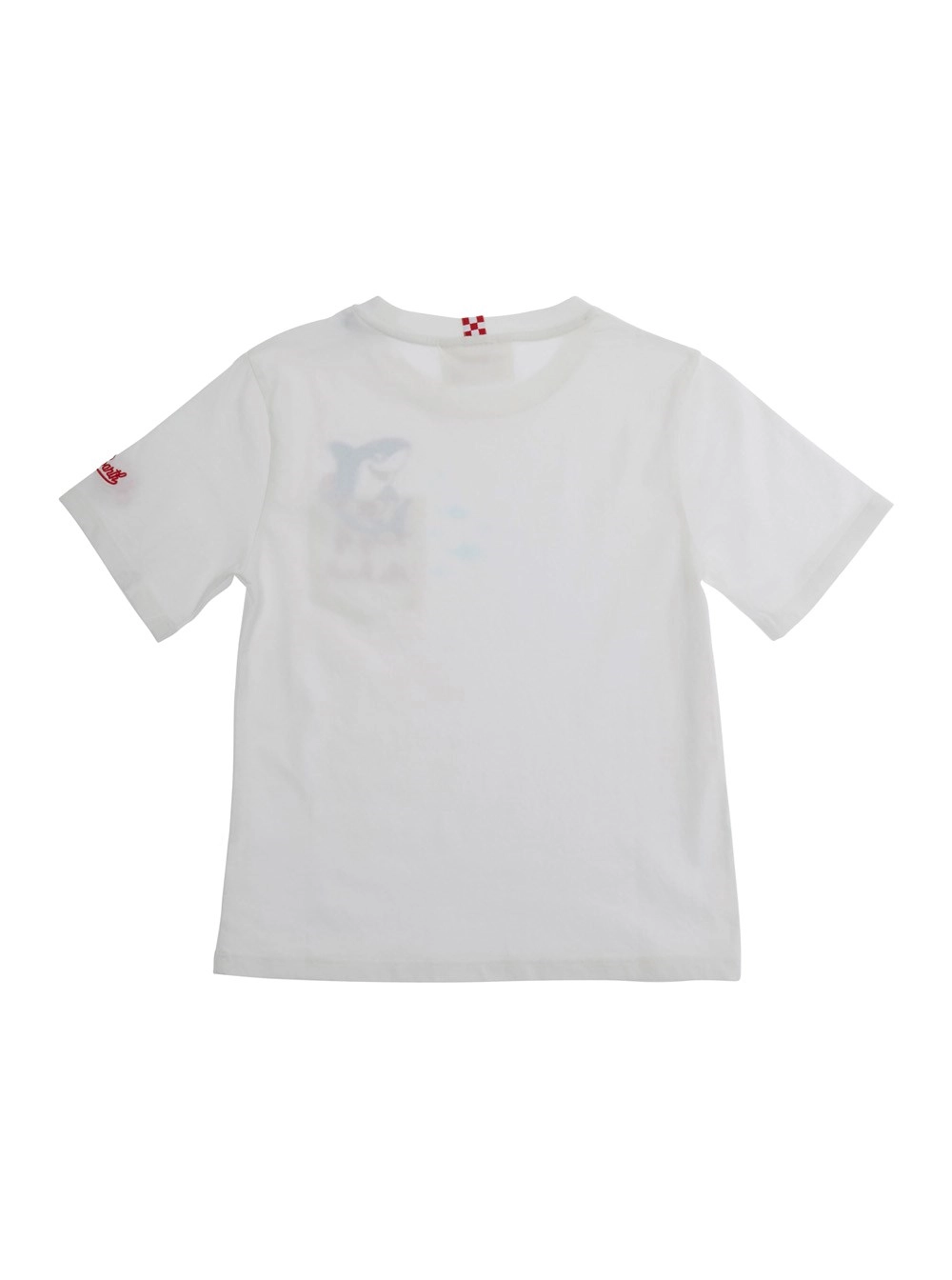 Mc2 saint barth kids T-Shirt 'EDDY' con Stampa Squalo sul Fronte in Bianco Bambino, view 2