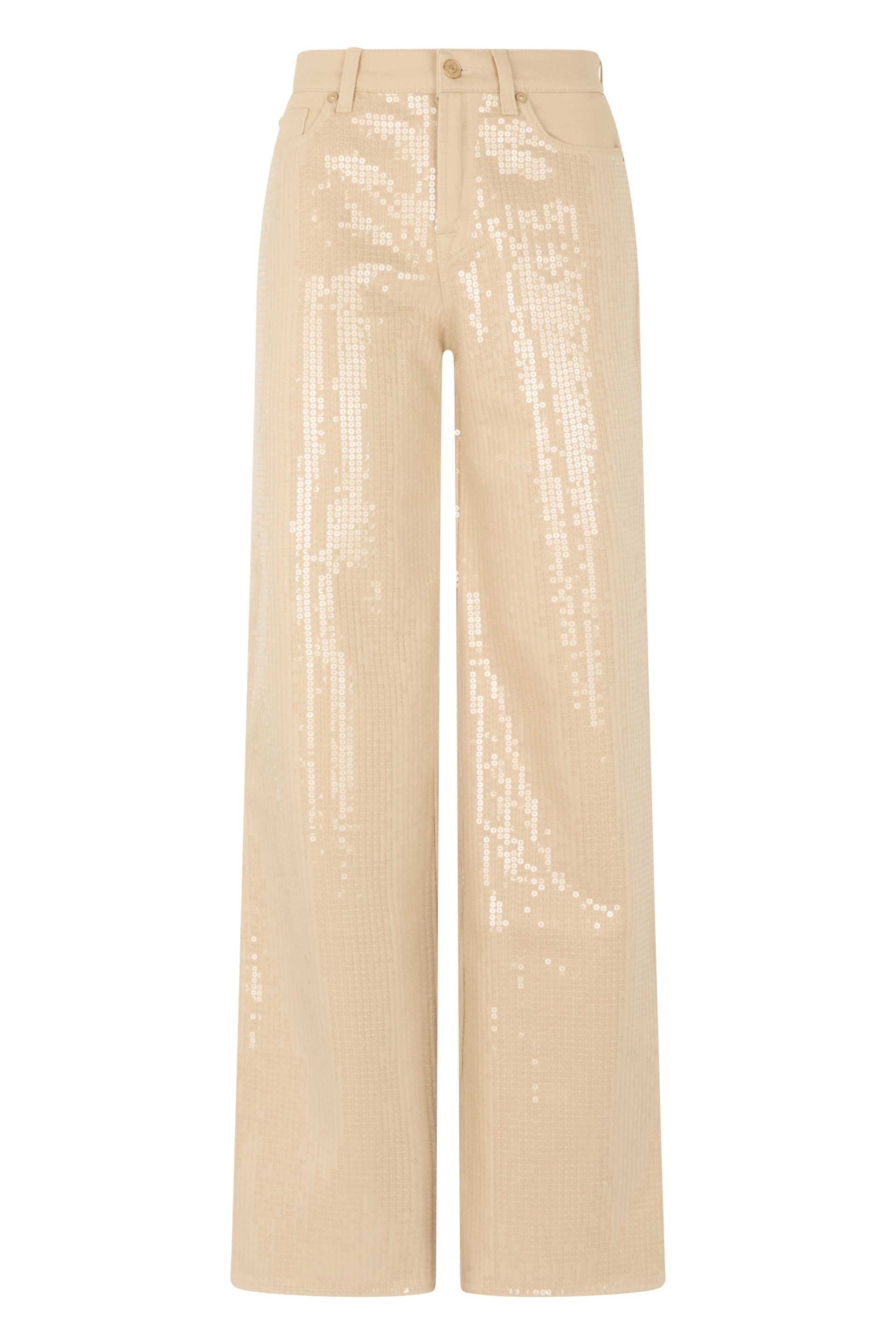 7 For All Mankind Pantaloni in cotone larghi con paillettes