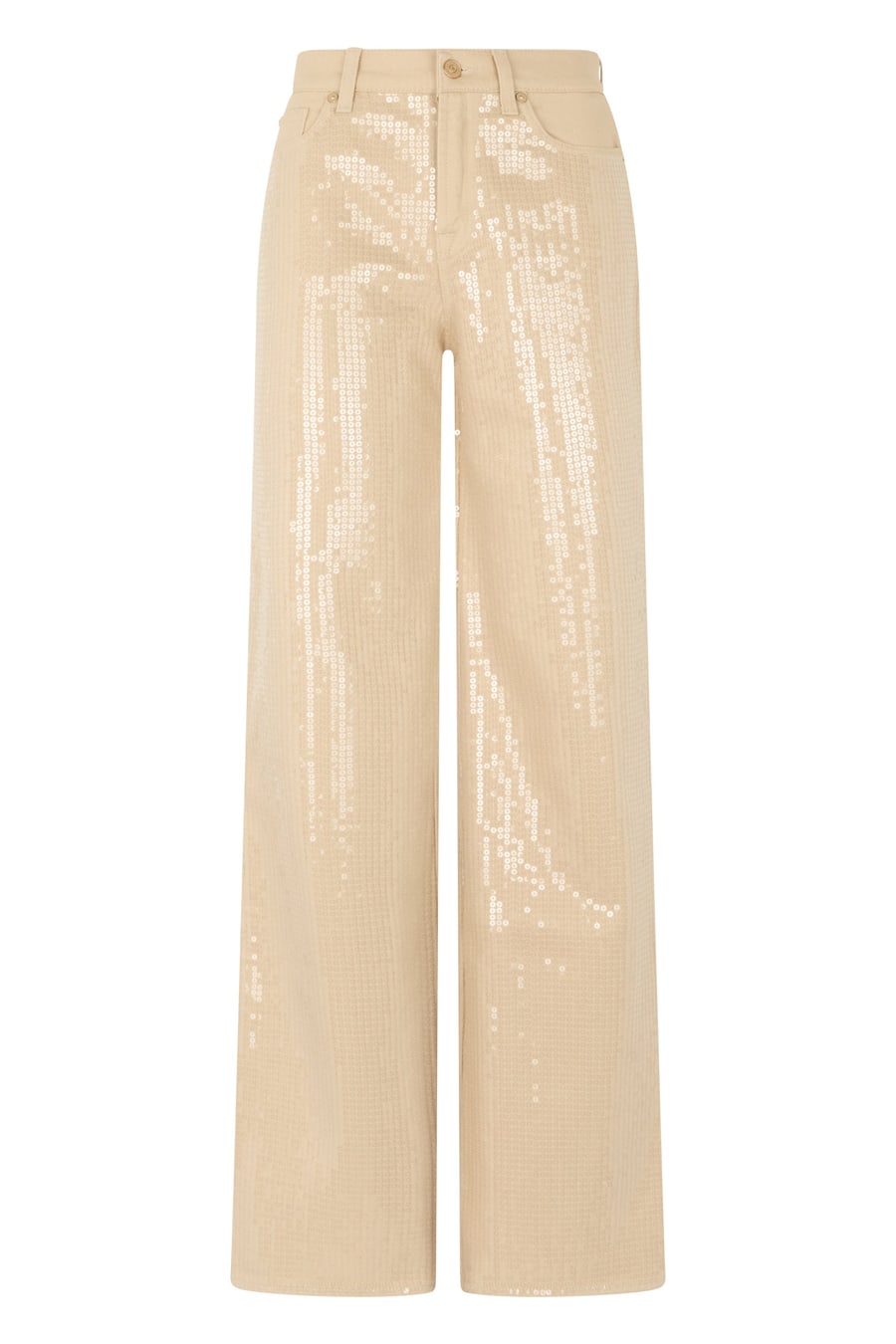 7 For All Mankind Pantaloni in cotone larghi con paillettes