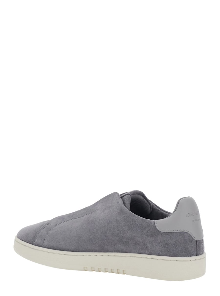 Axel arigato Sneakers 'Dice' Senza Lacci con Logo Lettering sul Lato e sul Tallone in Pelle Scamosciata Grigie Uomo, view 3