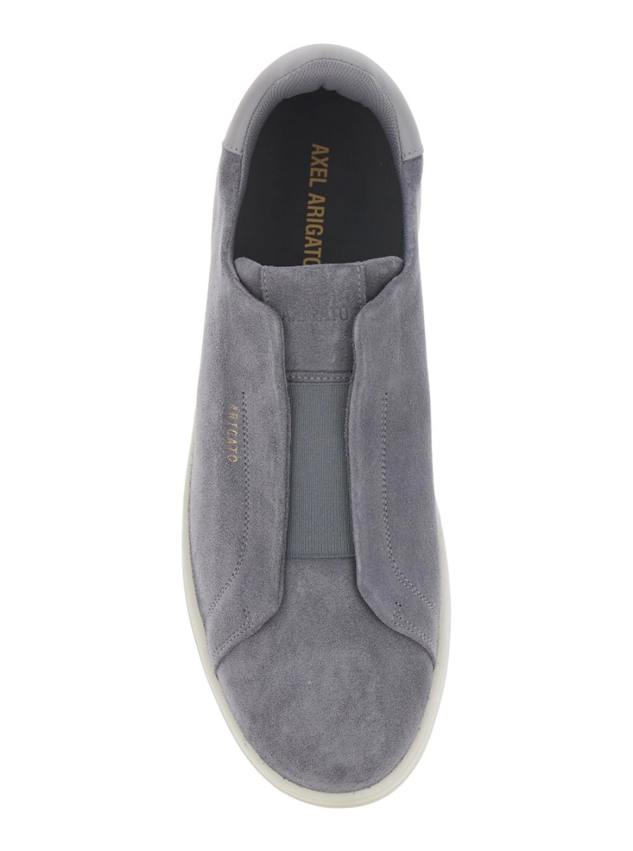 Axel arigato Sneakers 'Dice' Senza Lacci con Logo Lettering sul Lato e sul Tallone in Pelle Scamosciata Grigie Uomo, view 4