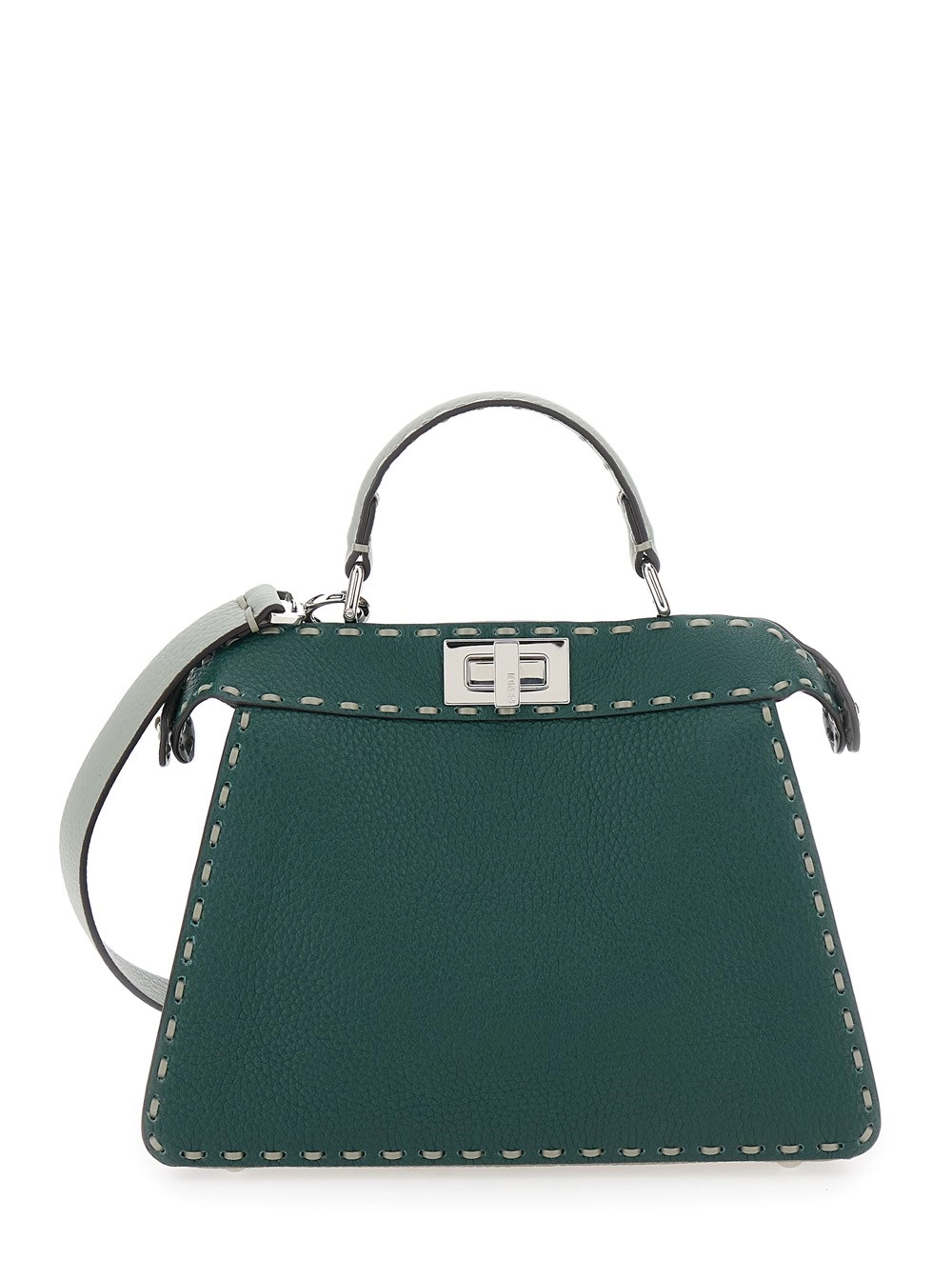 Fendi Borsa 'Peekaboo ISeeU Small' con Tracolla in Pelle Verde Donna