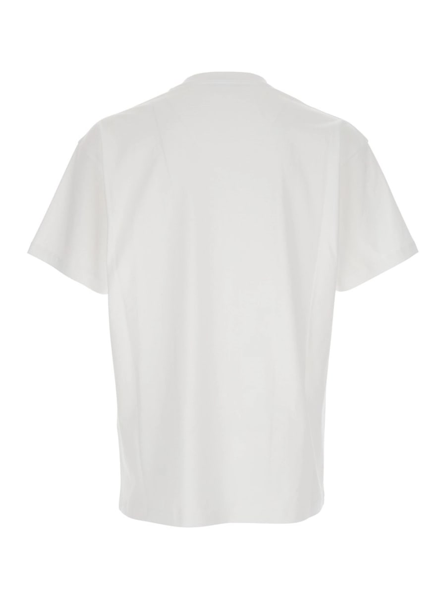 Givenchy T-Shirt Bianca con Maxi Logo sul Fronte in Cotone Uomo, view 2
