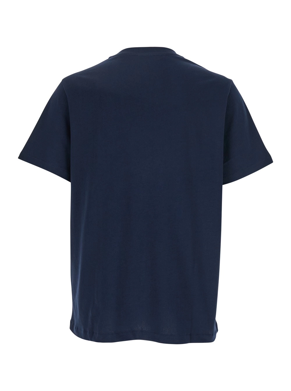 A.P.C. T-shirt girocollo con logo ricamato sul davanti in cotone Blu Donna, view 2