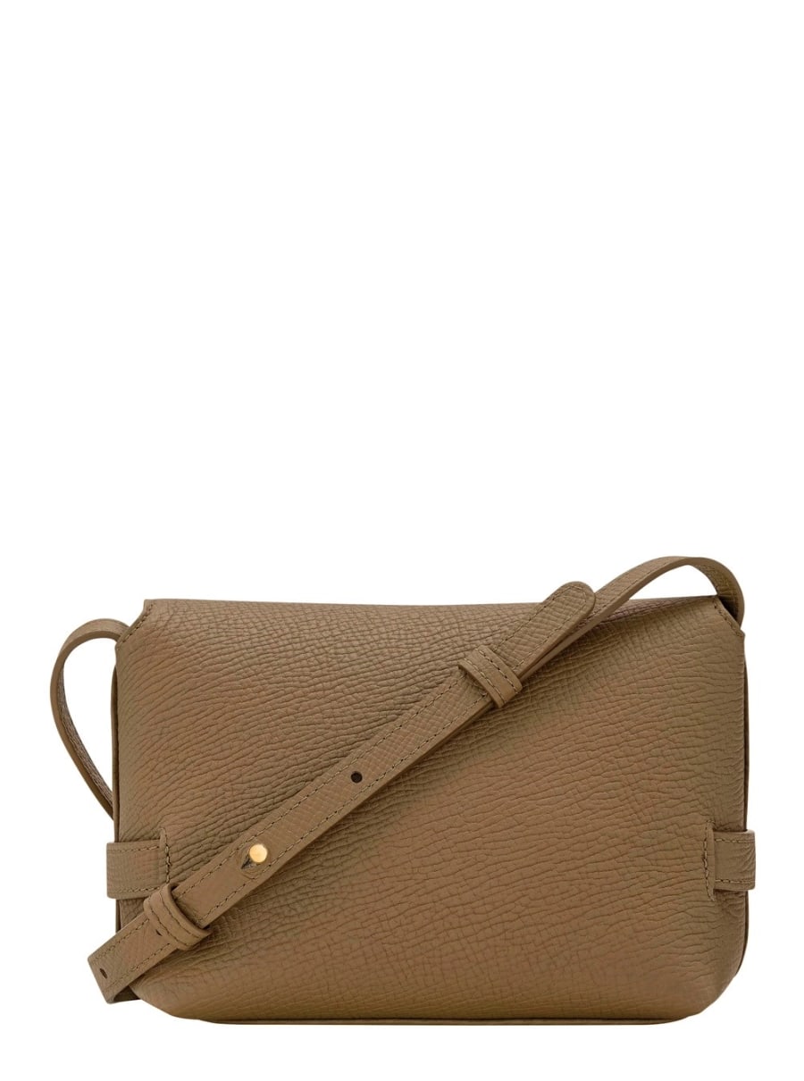Longchamp Borsa a Tracolla 'Le Smart Flow' con Placca sul Fronte e Tracolla Regolabile in Pelle Verde Donna, view 3