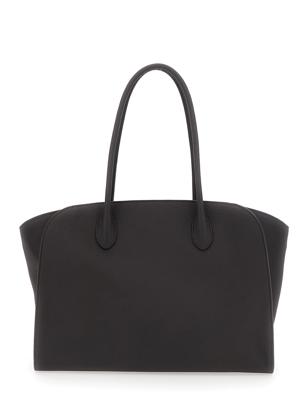 The Row Borsa a Spalla 'Marlo 14' con due manici superiori in pelle nera donna