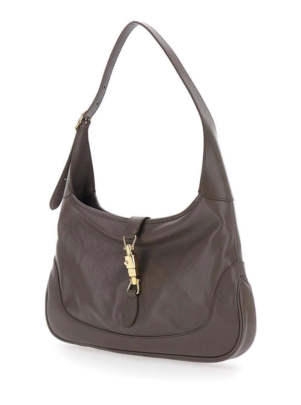 Gucci Borsa a Spalla 'Jackie 1961' con Chiusura  a Pistone e Tracolla Regolabile in Pelle Marrone Donna, view 2