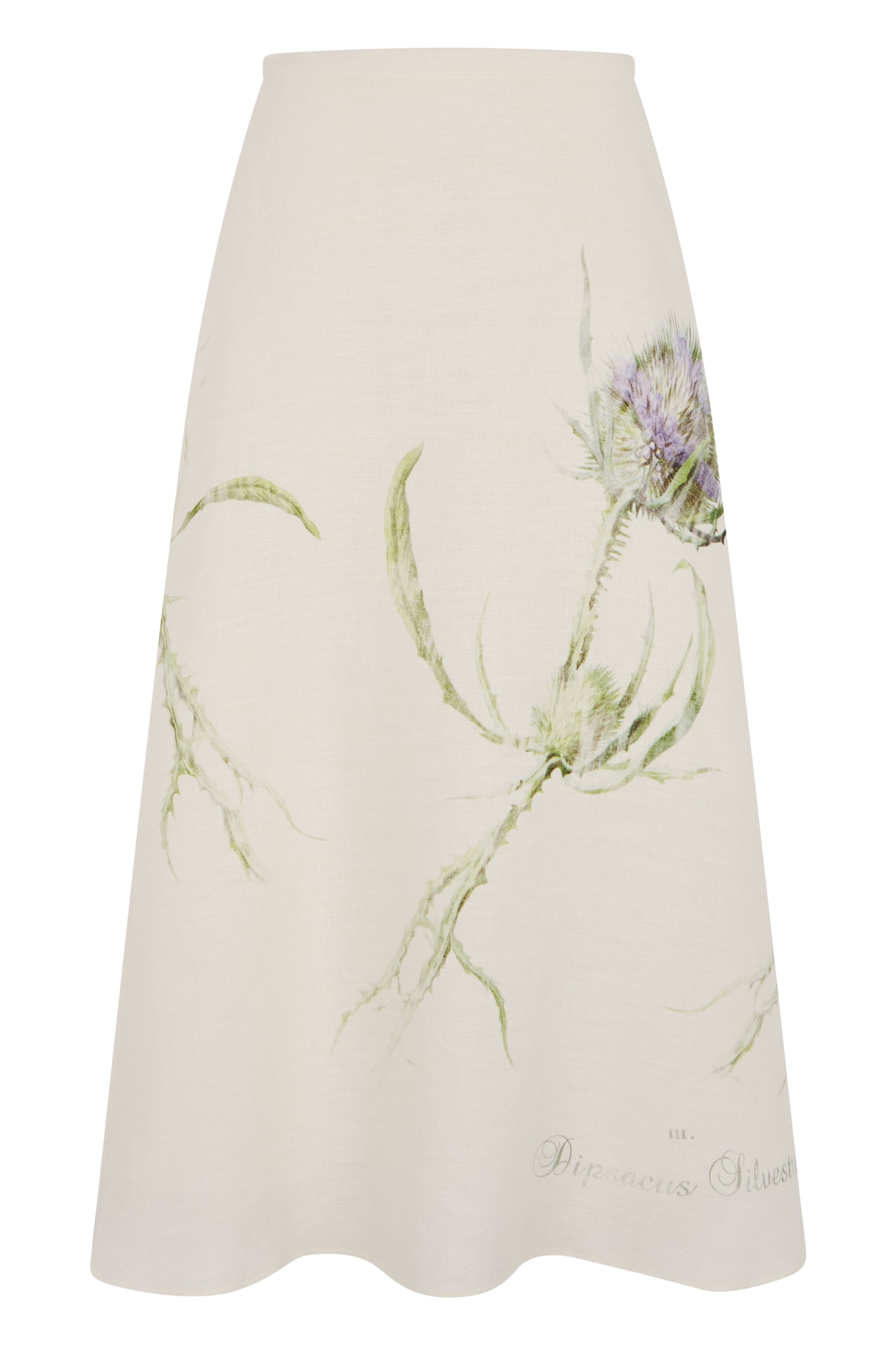 Alberta Ferretti Gonna midi in lino con stampa