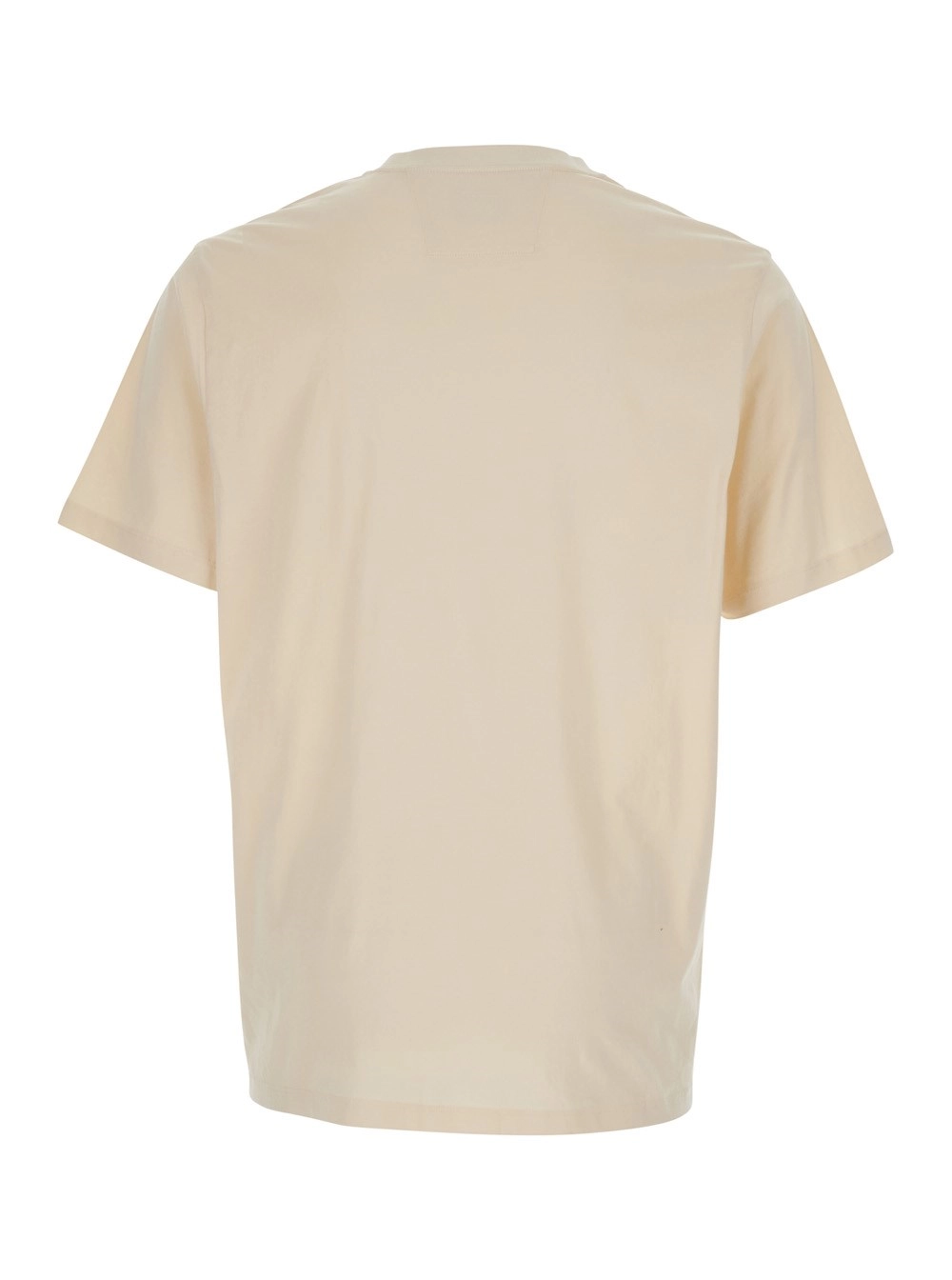C.P. Company T-Shirt Beige con Collo Rotondo e Stampa sul Fronte in Cotone Beige Uomo, view 2