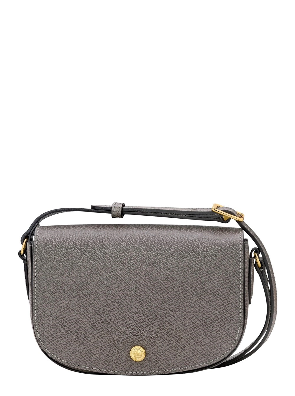 Longchamp Borsa a Tracolla 'Epure' con Tracolla Regolabile in Pelle Grigia Donna