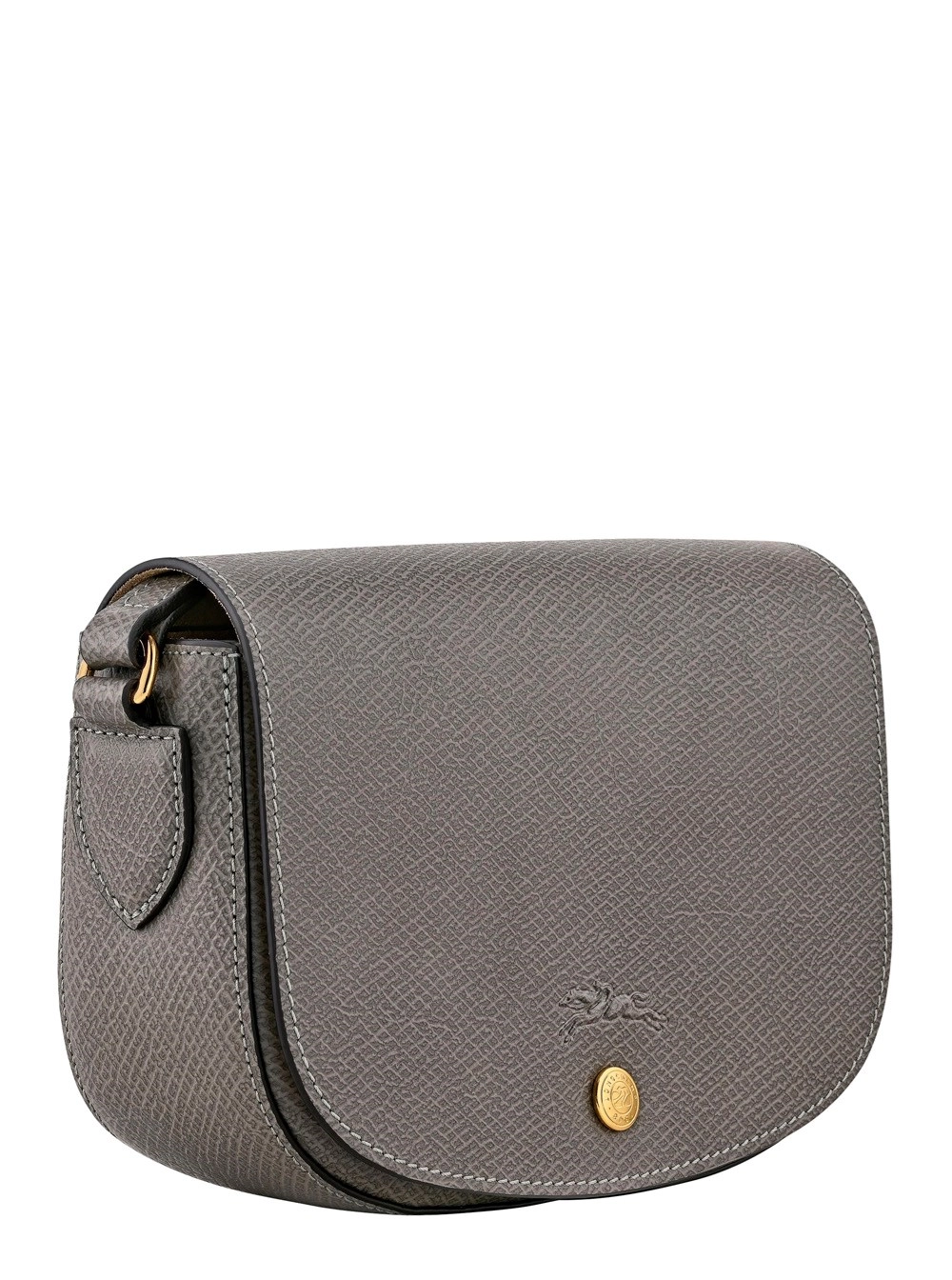 Longchamp Borsa a Tracolla 'Epure' con Tracolla Regolabile in Pelle Grigia Donna, view 2