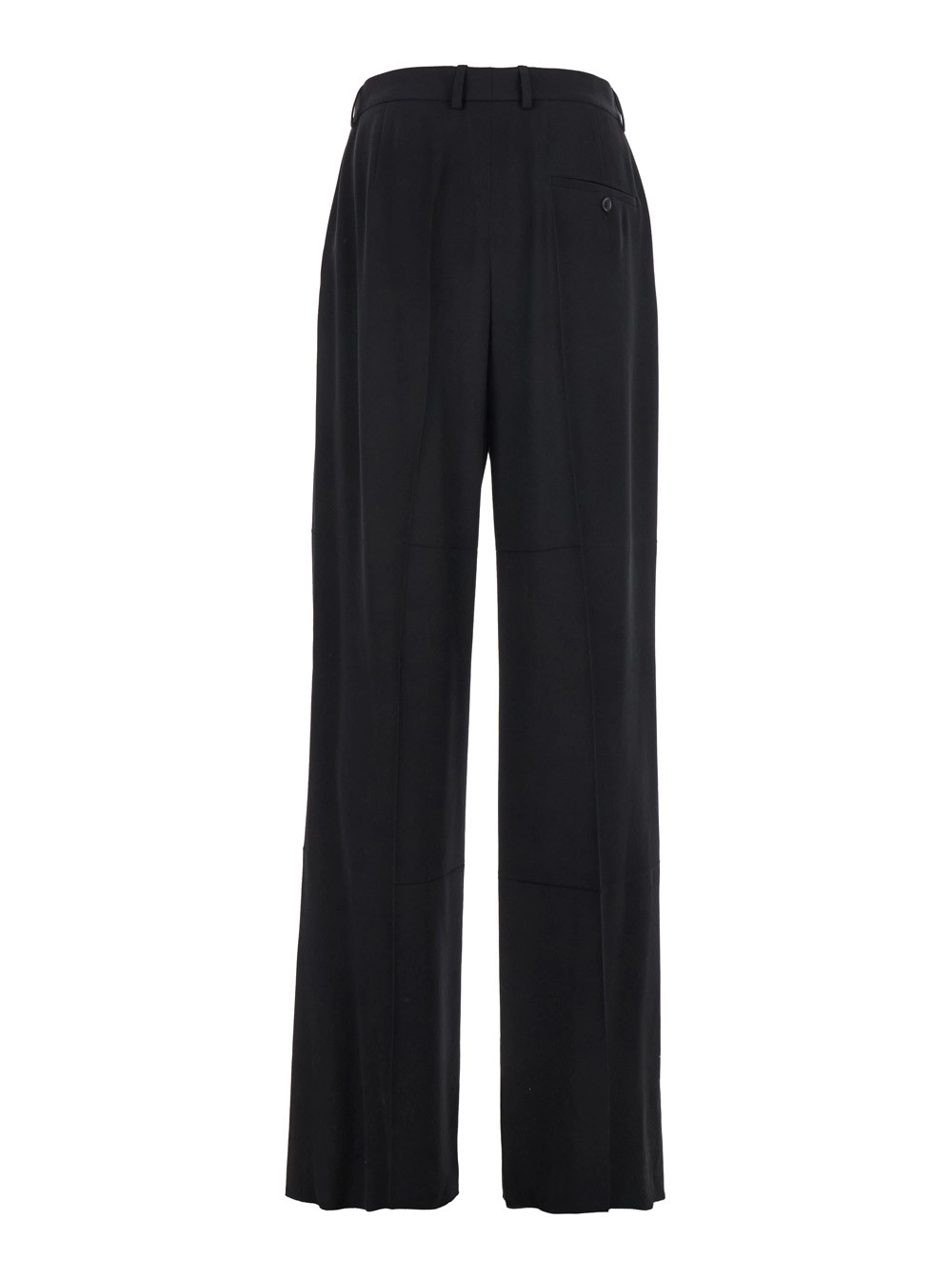 Balenciaga Pantalone con Passanti per Cintura in Misto Lana Nero Uomo, view 2