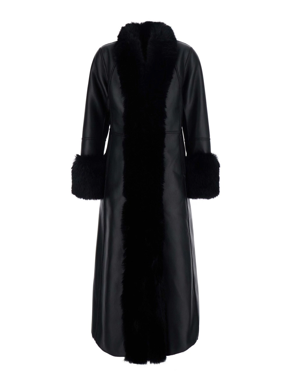 Urbancode Cappotto pelliccia lungo con design reversibile in eco-pelliccia Nero per donna