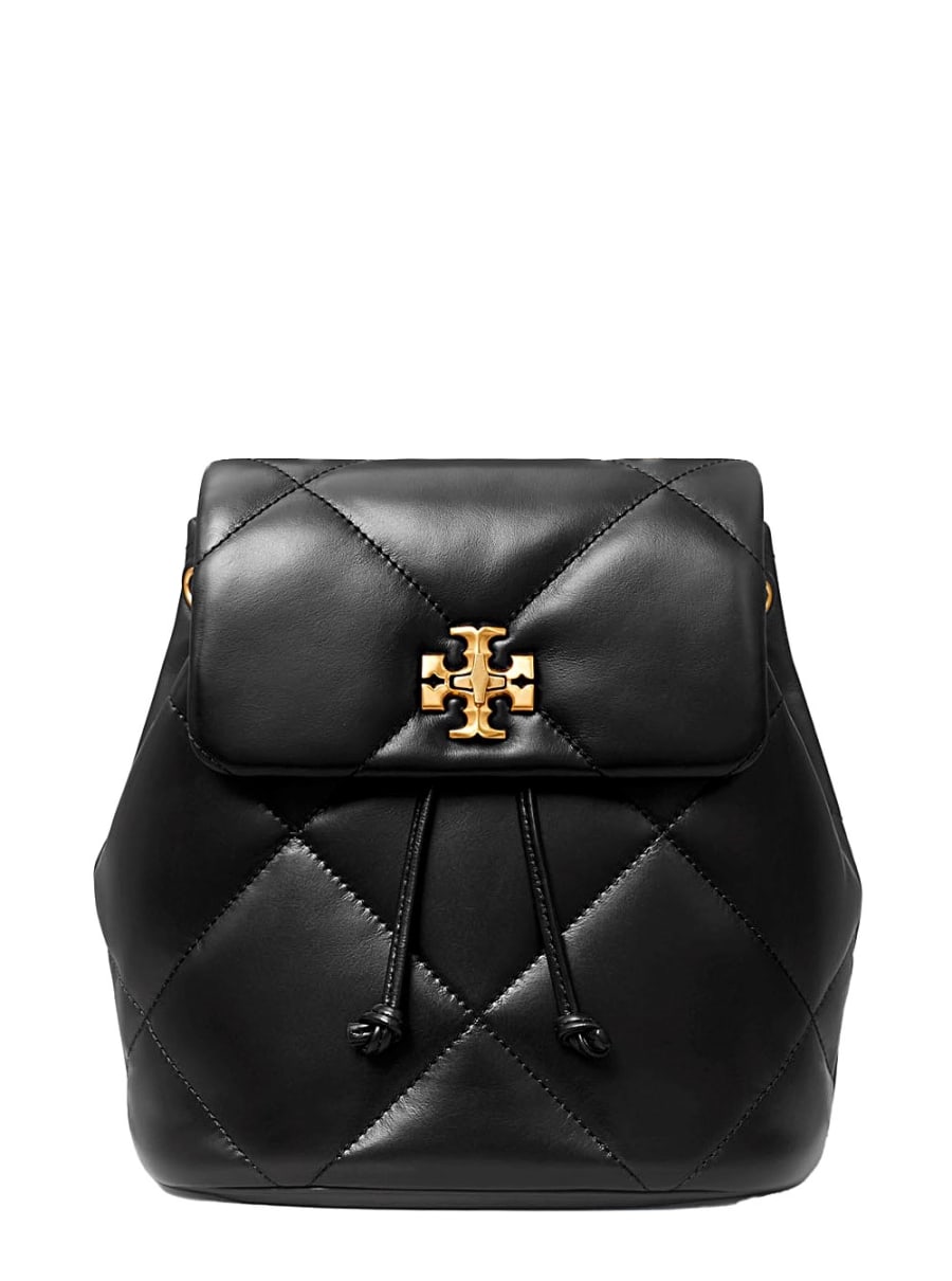 Tory Burch Zaino 'Kira' con Placca Logo Metallica sul Fronte in Pelle Trapuntata Nero Donna