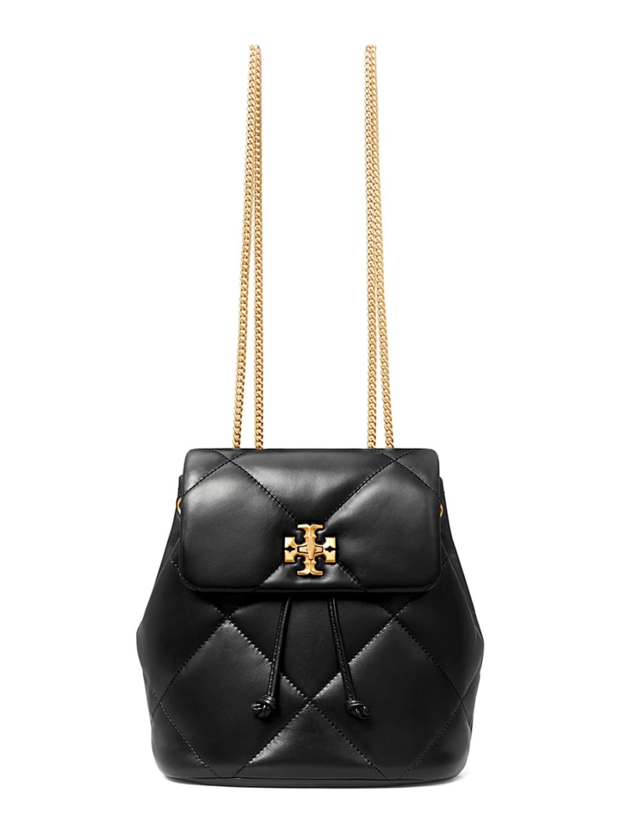 Tory Burch Zaino 'Kira' con Placca Logo Metallica sul Fronte in Pelle Trapuntata Nero Donna, view 5